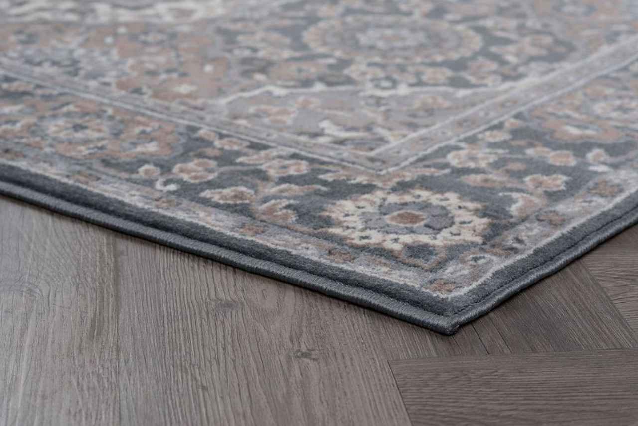 Tayse Madison Newcomb MDN3609 Gray Area Rug Corner