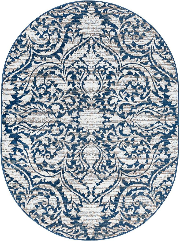 Tayse Madison Selena MDN4507 Dark Blue Oval Area Rug