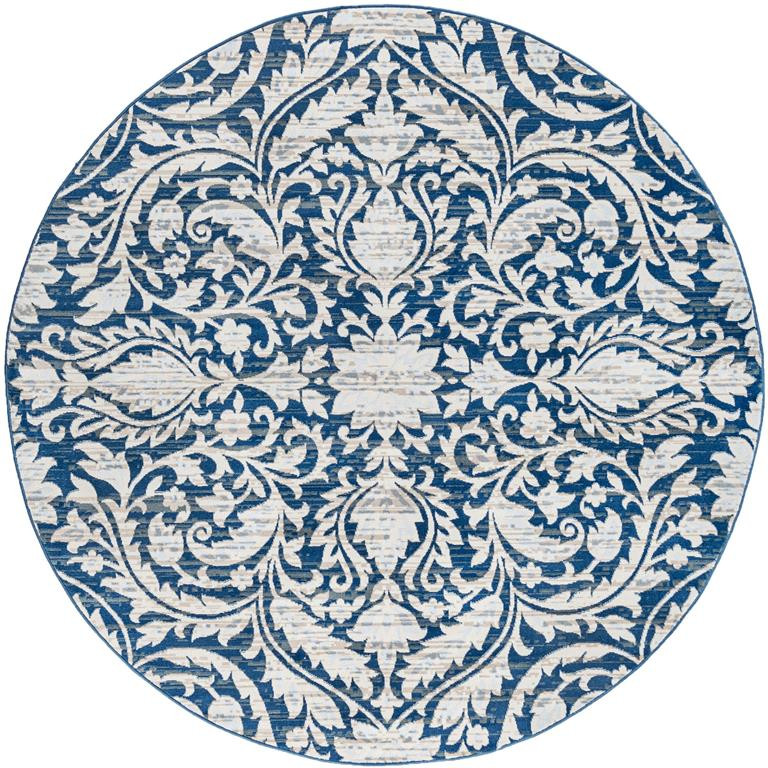 Tayse Madison Selena MDN4507 Dark Blue Round Area Rug