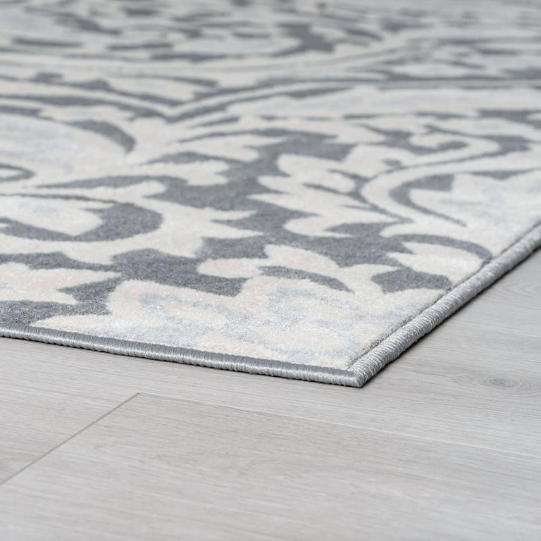 Tayse Madison Selena MDN4509 Gray Area Rug Corner