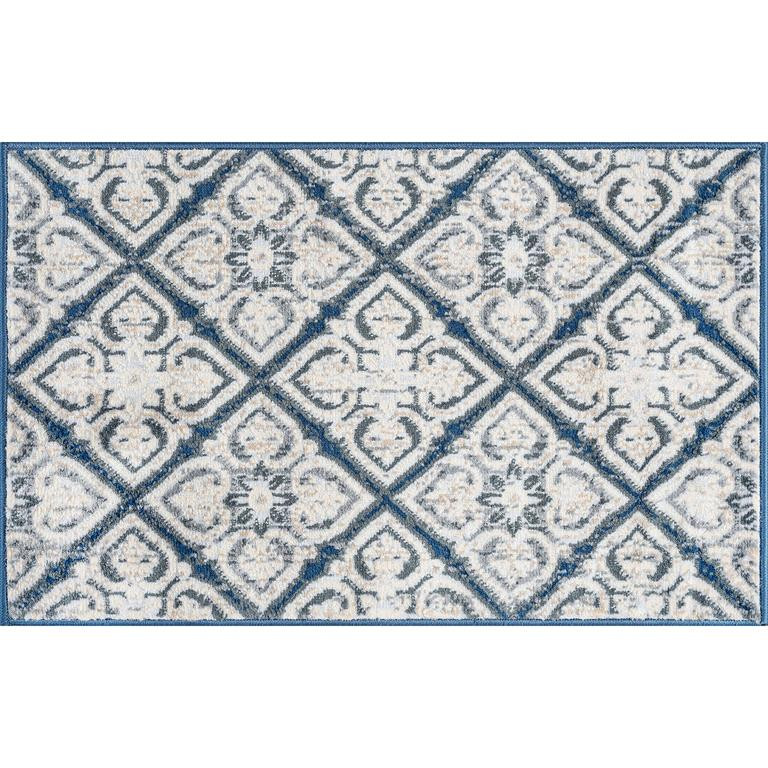 Tayse Madison Smithson MDN4807 Dark Blue Scatter Area Rug