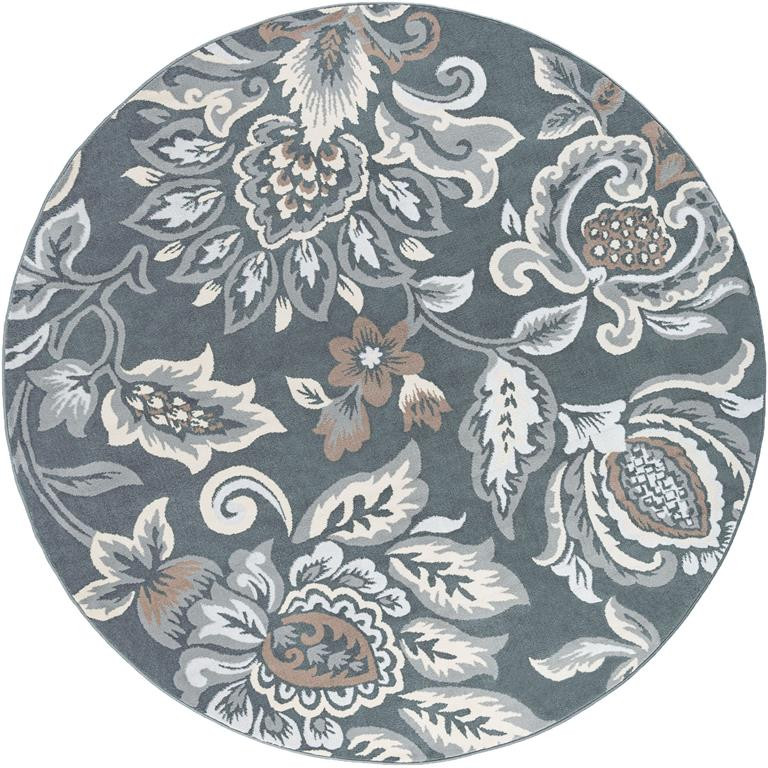 Tayse Madison Stella MDN4241 Dark Gray Round Area Rug