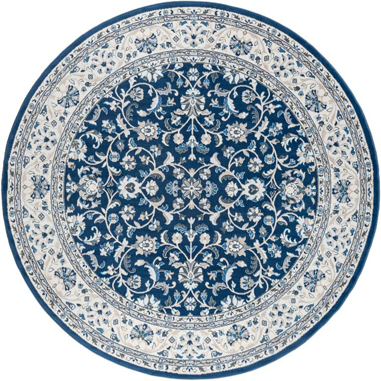 Tayse Madison Tessie MDN4607 Dark Blue Round Area Rug