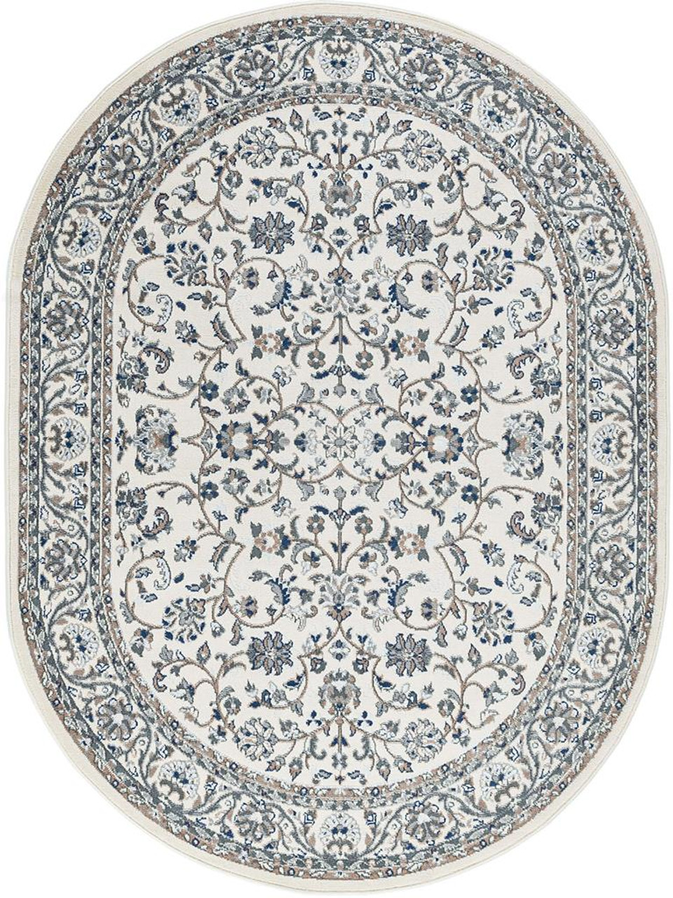 Tayse Madison Tessie MDN4617 Cream Oval Area Rug