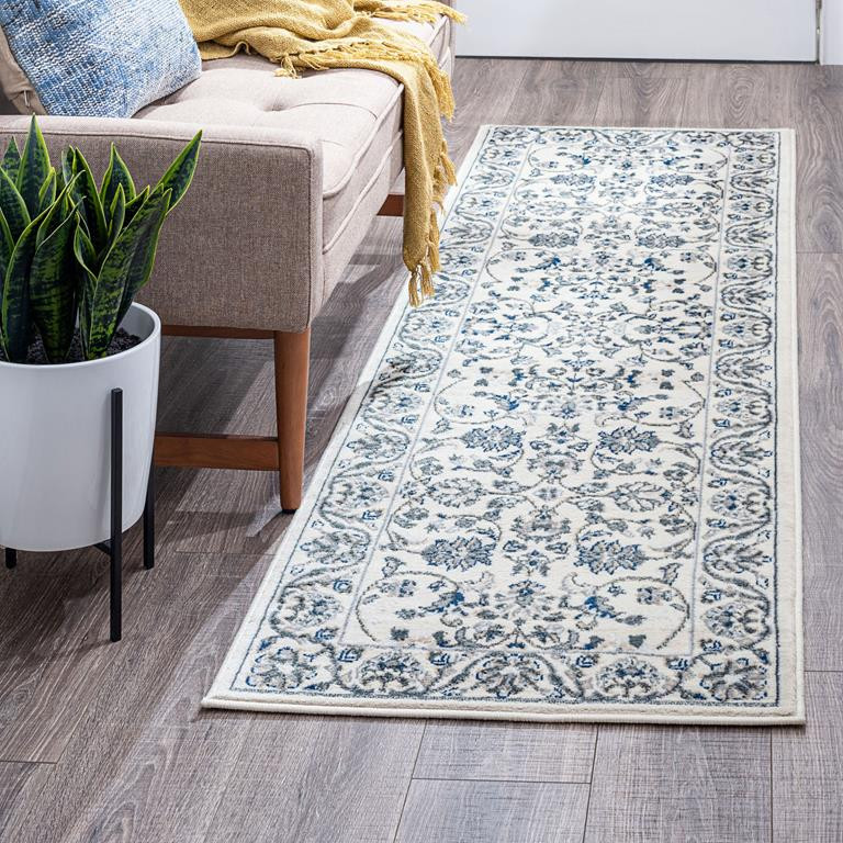 Tayse Madison Tessie MDN4617 Cream Runner Area Rug Room Scene