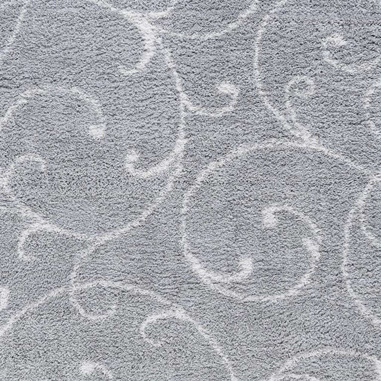 Tayse Soho Shag Benji SOH1102 Silver Area Rug Swatch