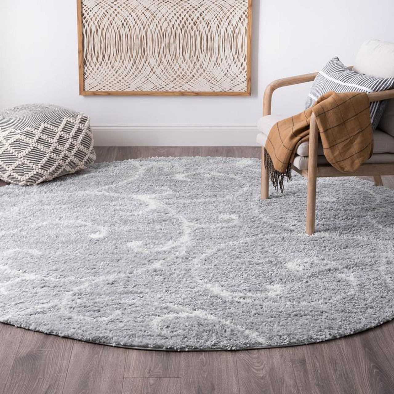 Tayse Soho Shag Benji SOH1101 Gray Area Rug - Carpetmart.com - Carpet Mart