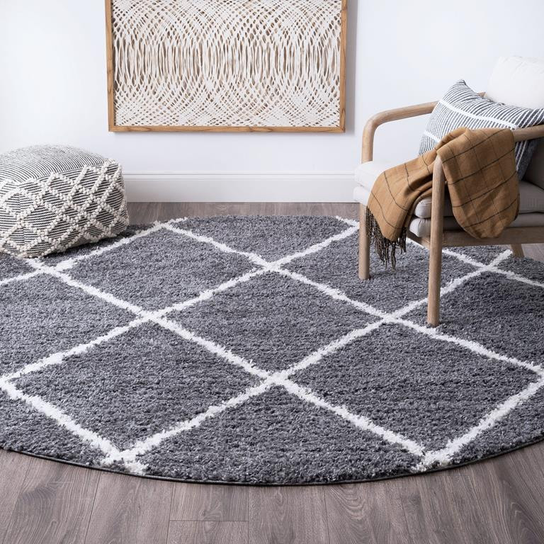 Tayse Soho Shag Derry SOH1201 Gray Area Rug - Carpetmart.com