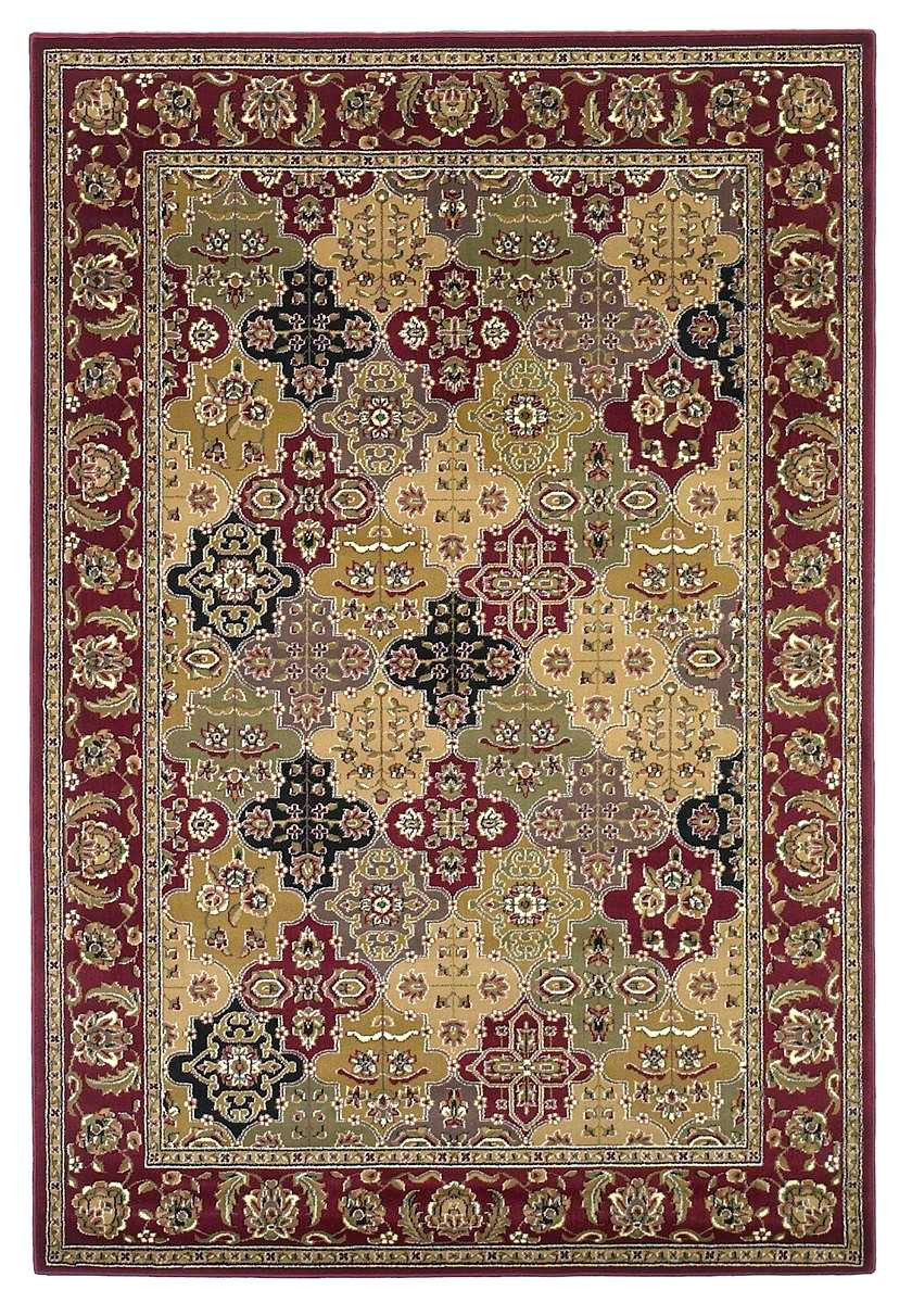 Cambridge 7325 Red Kashan Panel Area Rug by Kas Oriental Rugs