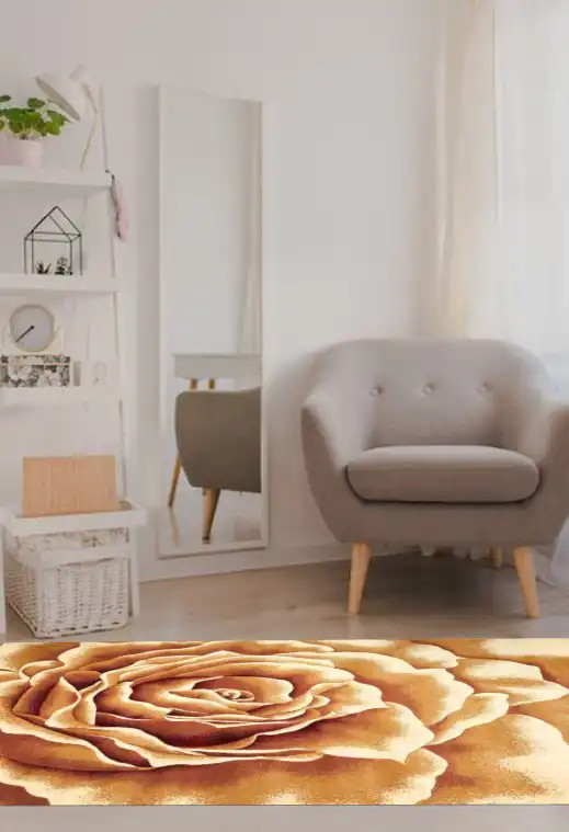 Kas Oriental Rugs Corinthian 5338 Ivory Floral Splendor Area Rug Room Scene