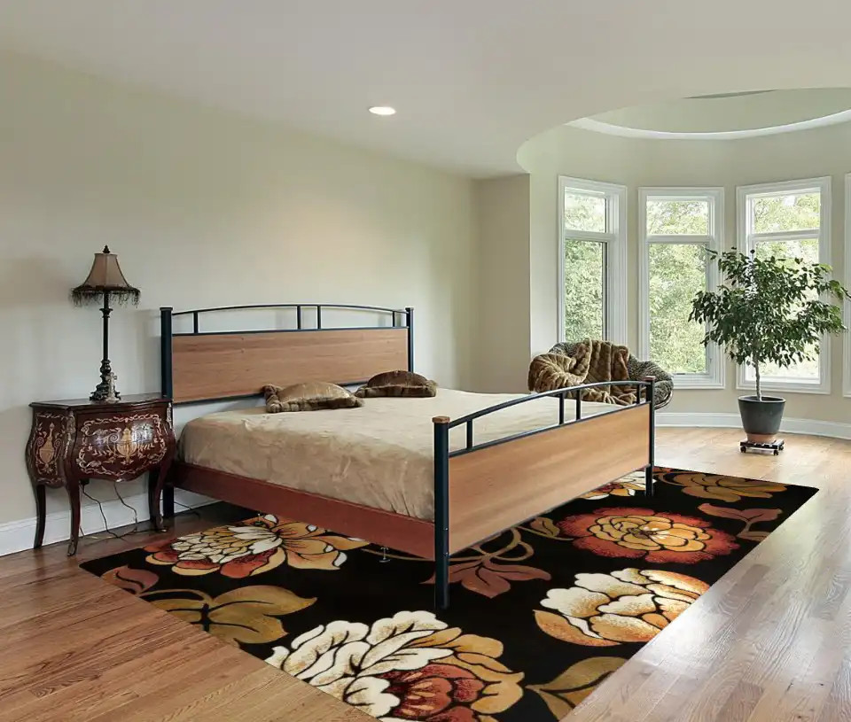 Kas Oriental Rugs Corinthian 5351 Black Bella Area Rug Room Scene