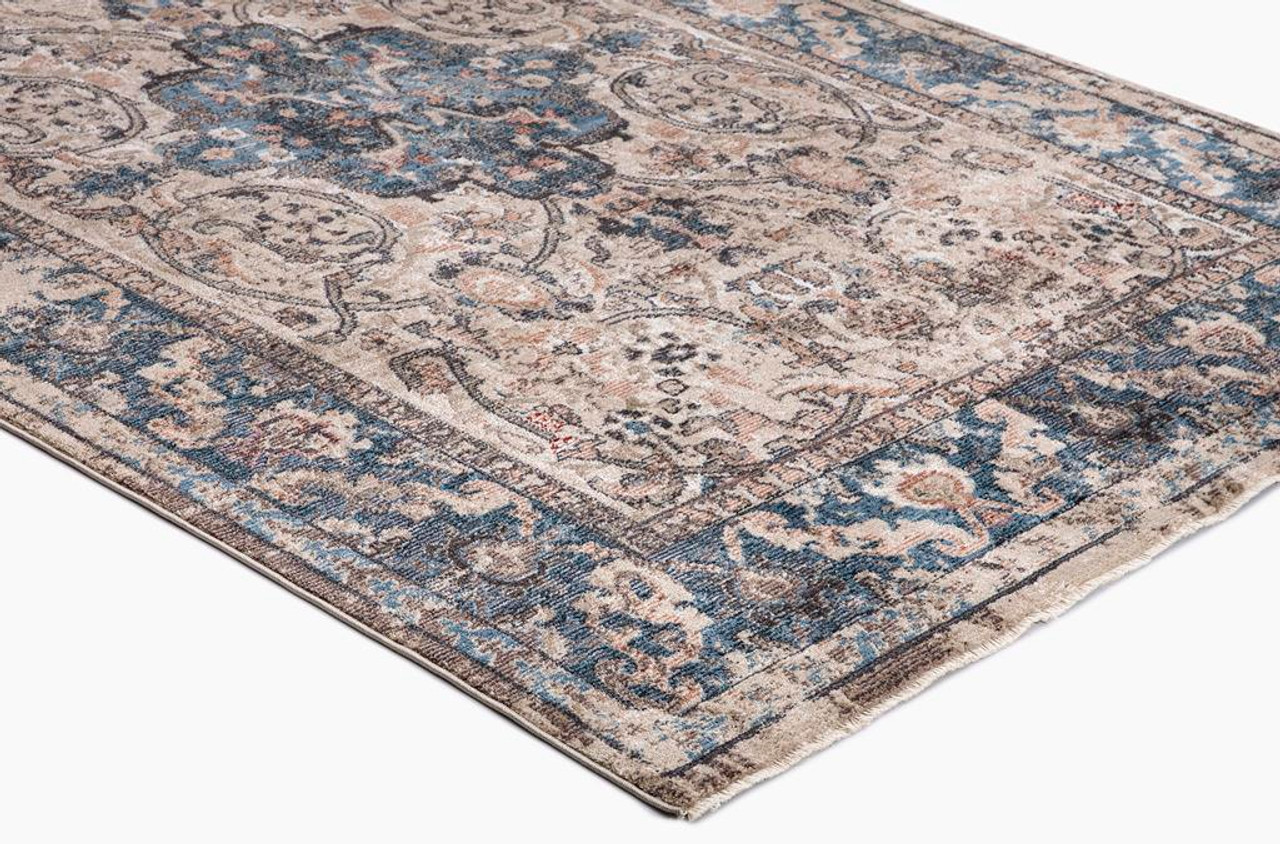 Concord Global Trading Pandora 8022 Verona Ivory Area Rug on Angle