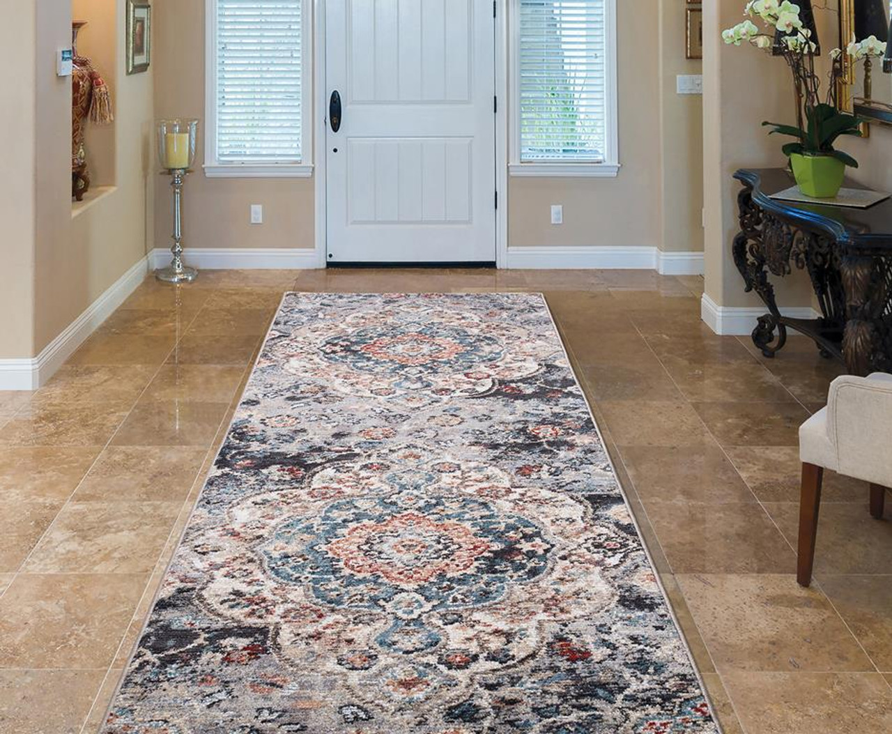 Concord Global Trading Pandora 8096 Capella Multi Runner Area Rug Room Scene