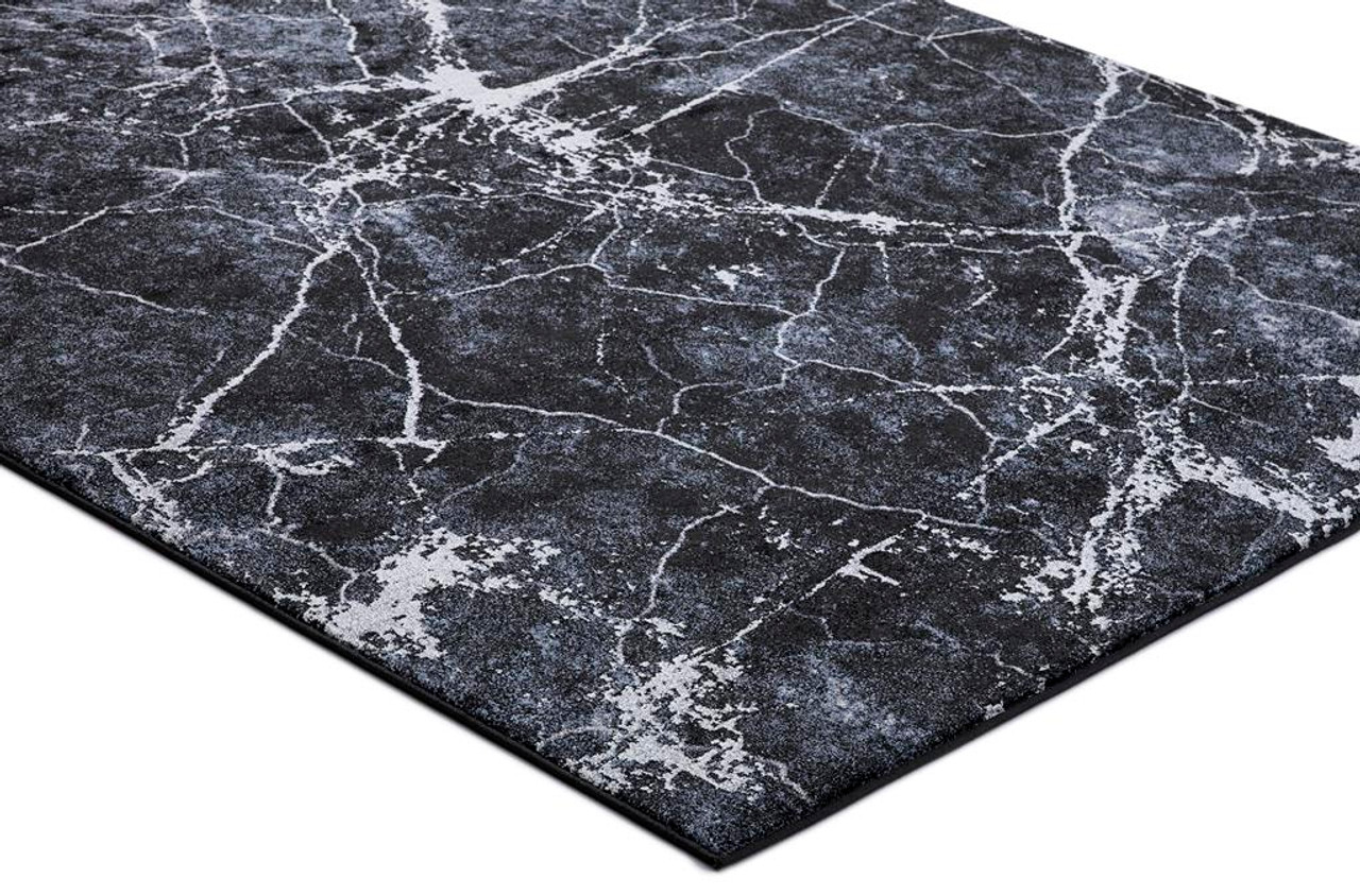 Concord Global Trading Positano 3243 Napoli Anthracite Area Rug on Angle