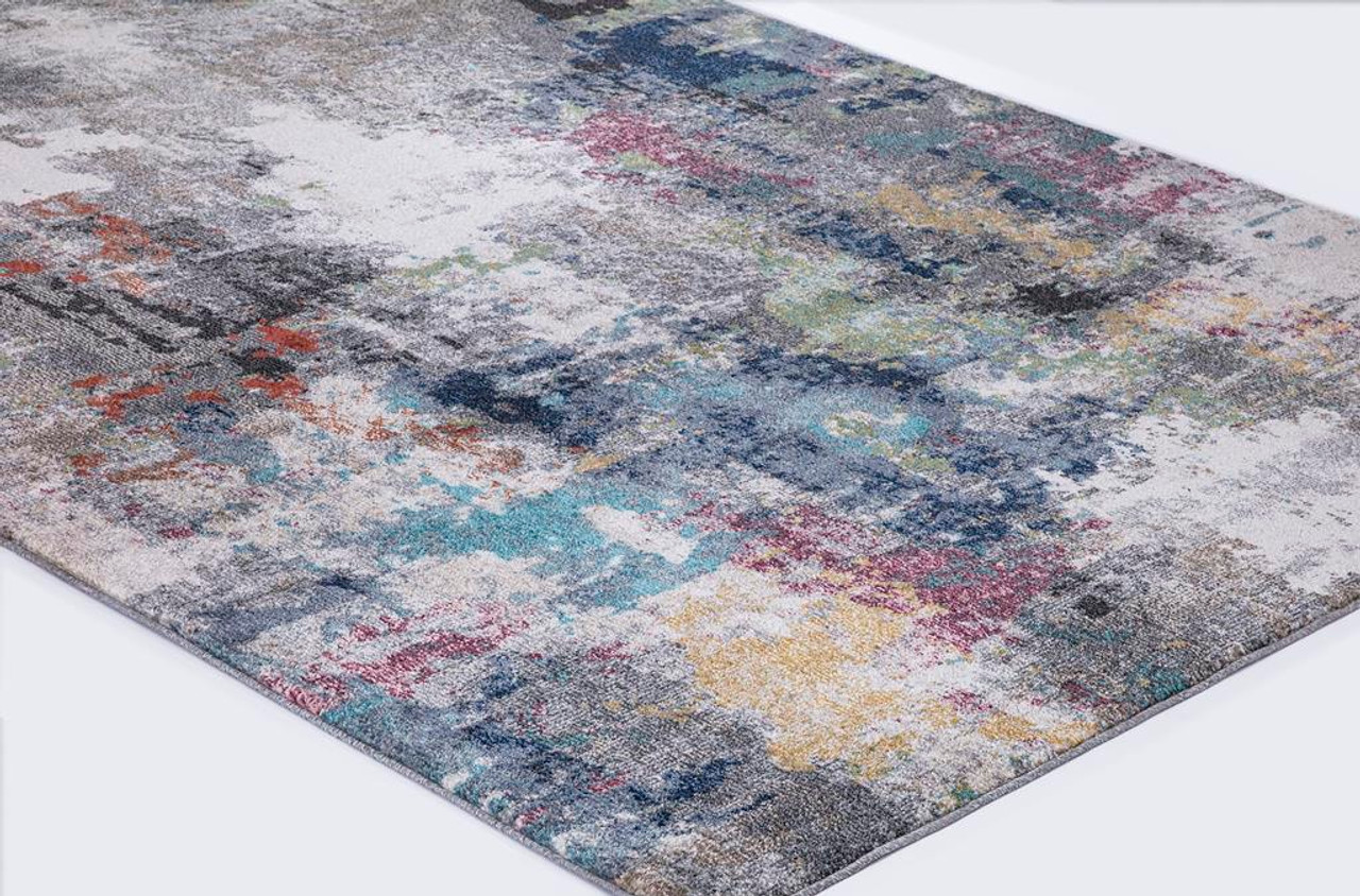 Concord Global Trading Vintage 7212 Aloha Ivory Area Rug on Angle