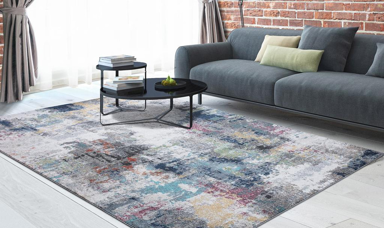 Concord Global Trading Vintage 7212 Aloha Ivory Area Rug Room Scene 2