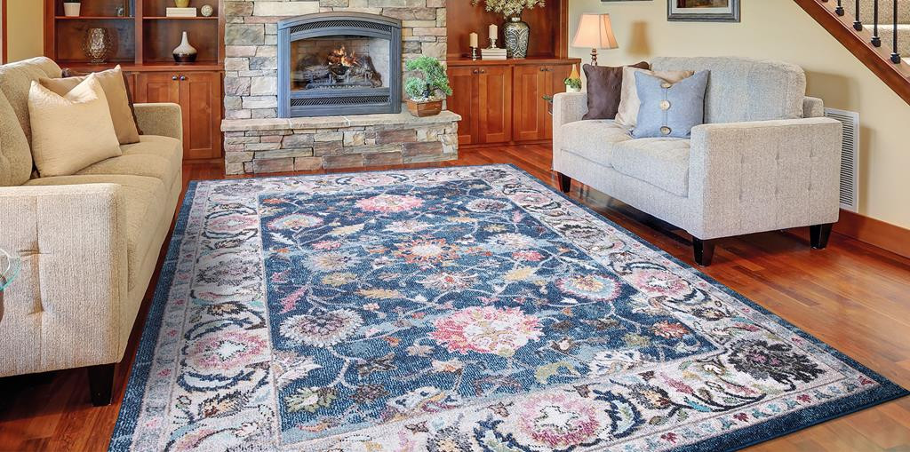 Concord Global Trading Vintage 7234 Istanbul Navy Area Rug