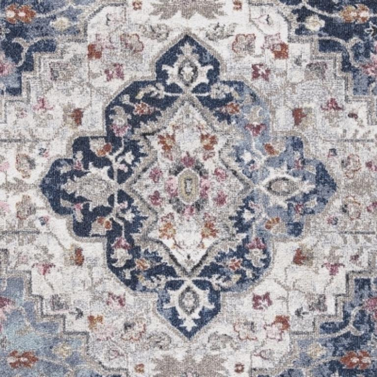 Concord Global Trading Vintage 7254 Montreal Navy Area Rug Swatch