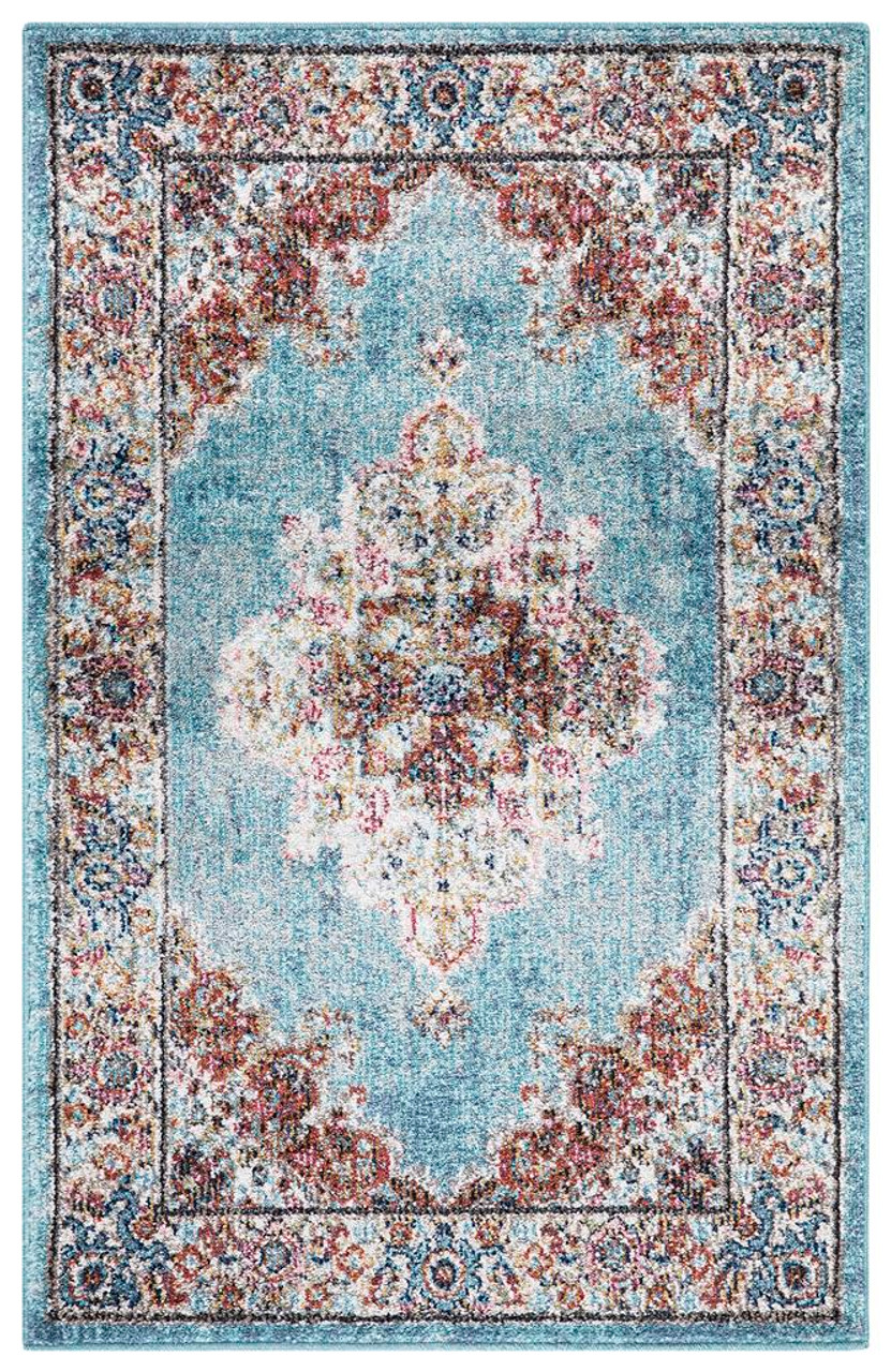 Concord Global Trading Vintage 7286 Elegance Blue Scatter Area Rug