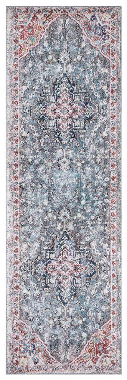 Concord Global Trading Vintage 7306 Tabriz Gray Runner Area Rug