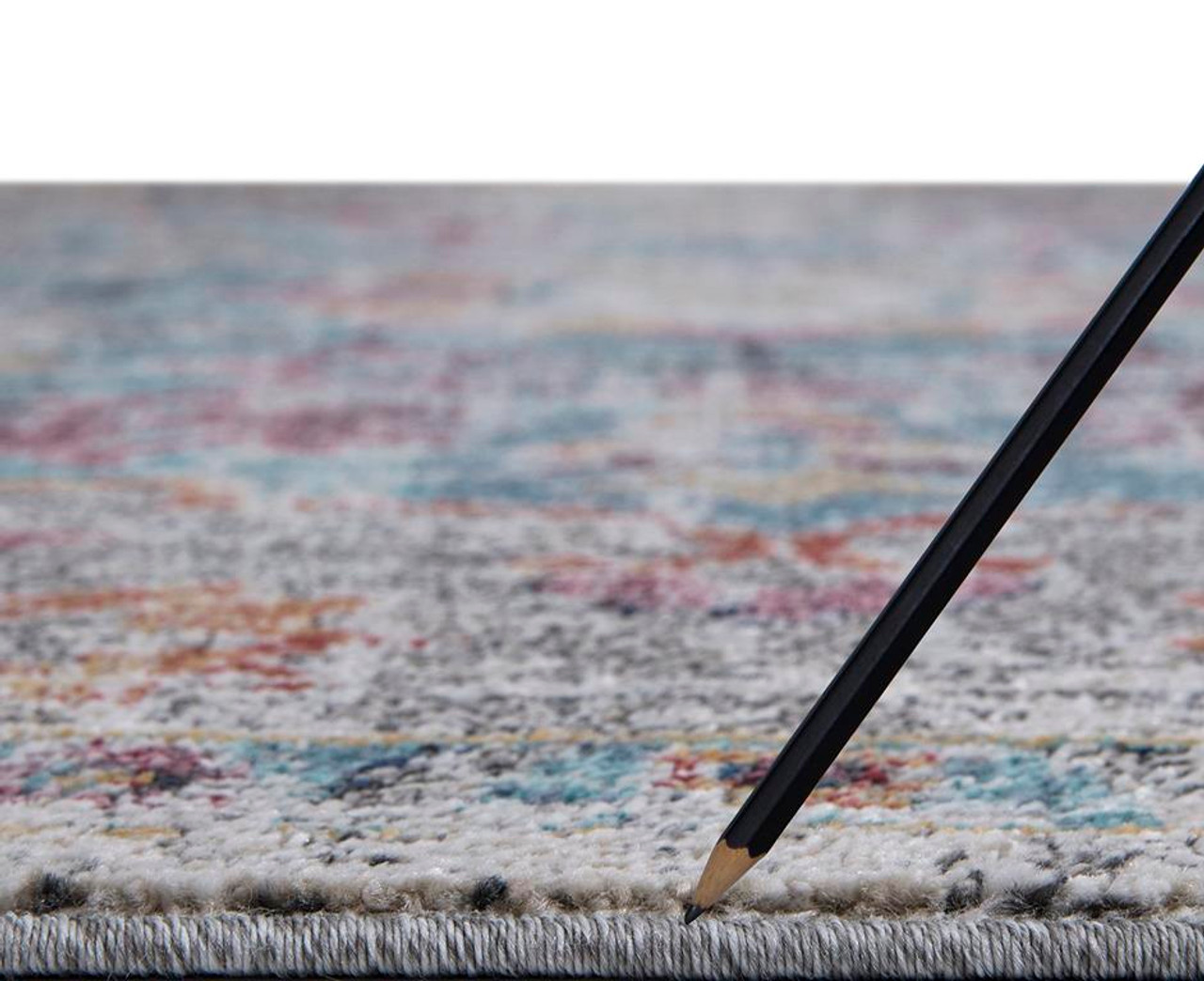 Concord Global Trading Vintage 7326 Azure Gray Area Rug Pile