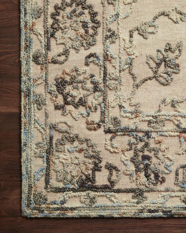 Loloi II Halle HAE-05 Grey Sky Area Rug Corner