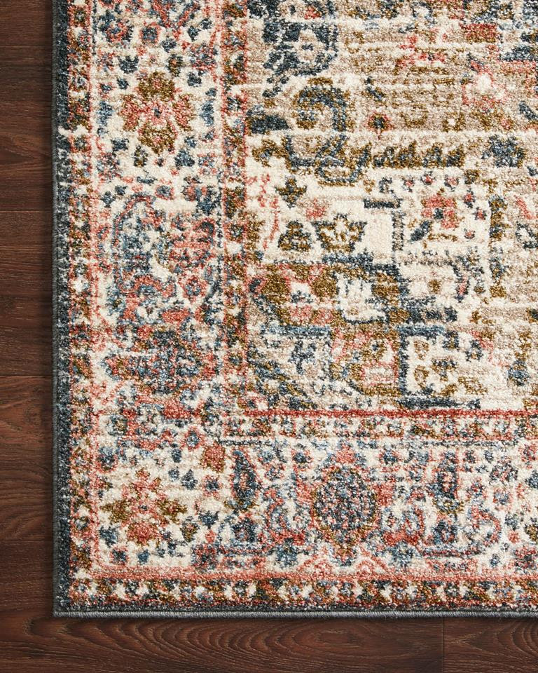Loloi II Saban SAB-01 Blue Multi Area Rug Corner