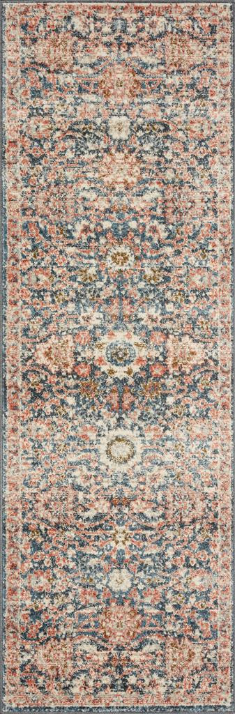 Loloi II Saban SAB-03 Navy Rust Runner Area Rug