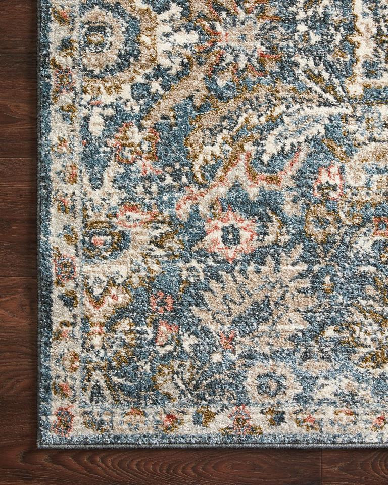 Loloi II Saban SAB-04 Blue Sand Area Rug Corner