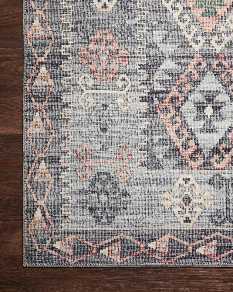 Loloi II Zion ZIO-01 Grey Multi Area Rug Corner