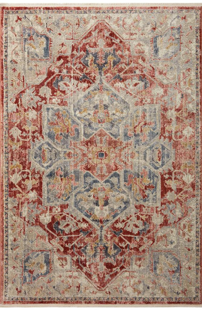 Janey JAY-01 Garnet Multi Area Rug - Magnolia Home by Joanna Gaines
