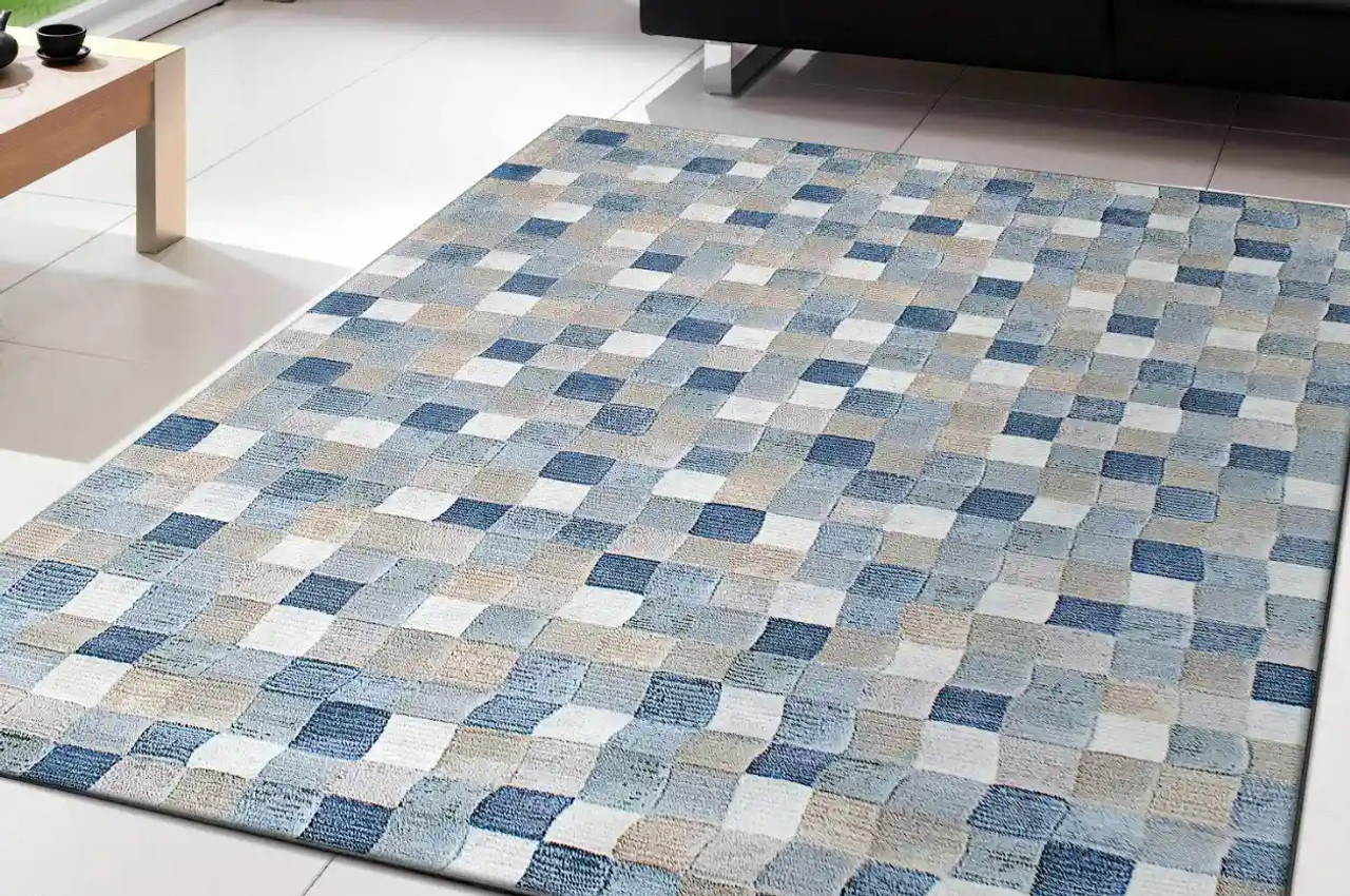 Dynamic Rugs Eclipse 63339-6121 Multi Blue Area Rug Room Scene