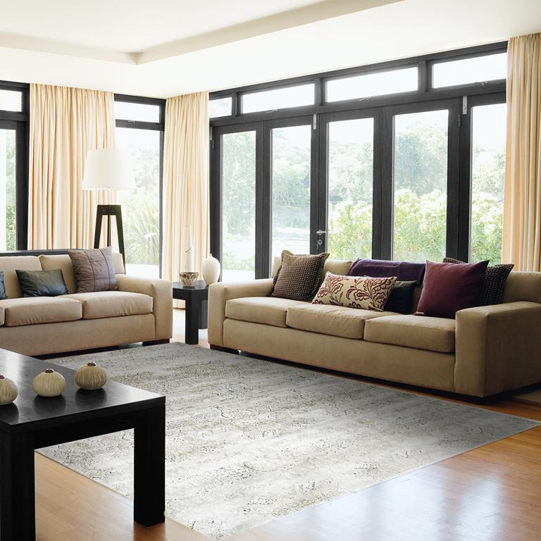 Dynamic Rugs Capella 7976-979 Grey Gold Multi Area Rug Room Scene