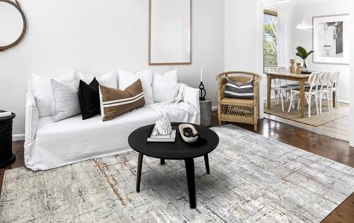 Dynamic Rugs Torino 3336-130 Ivory Red Area Rug Room Scene