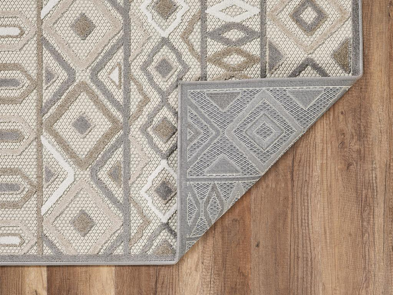 Kas Calla 6925 Grey Aztec Area Rug Back