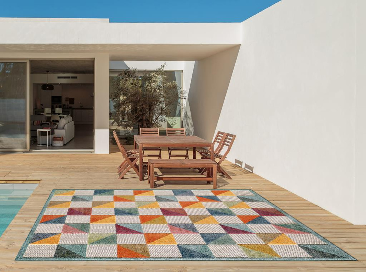 Kas Calla 6930 Ivory Multi Scope Area Rug Room Scene