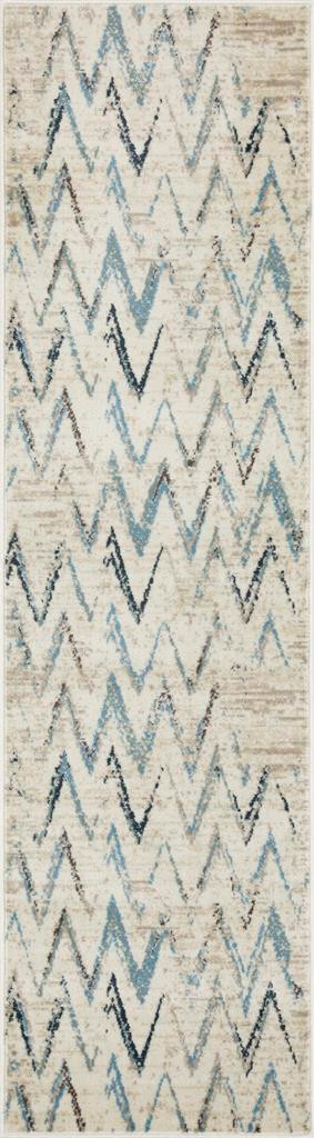 Kas Heritage 9364 Ivory Blue Chevron Runner Area Rug