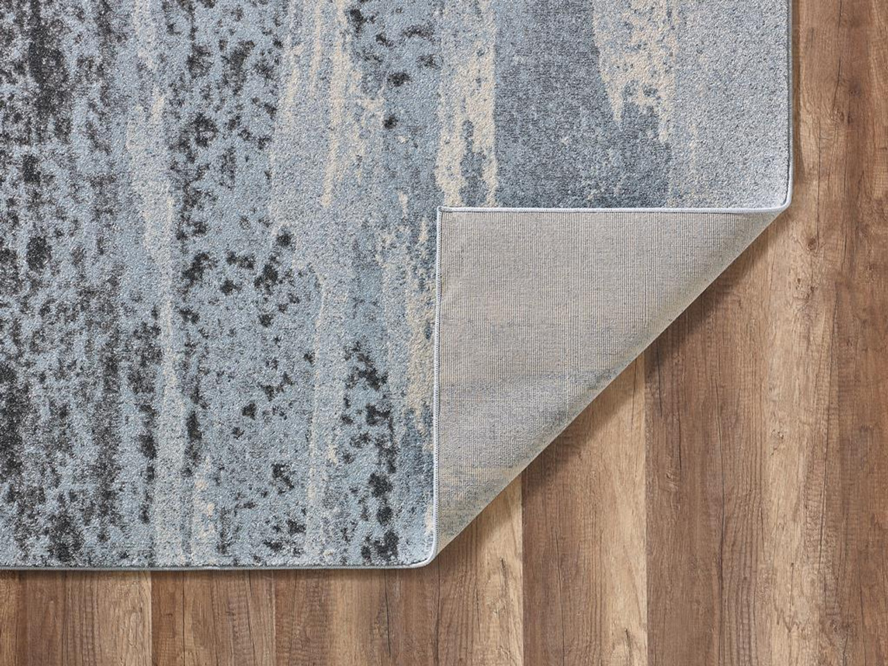 Kas Illusions 6221 Blue Grey Mist Area Rug Backing