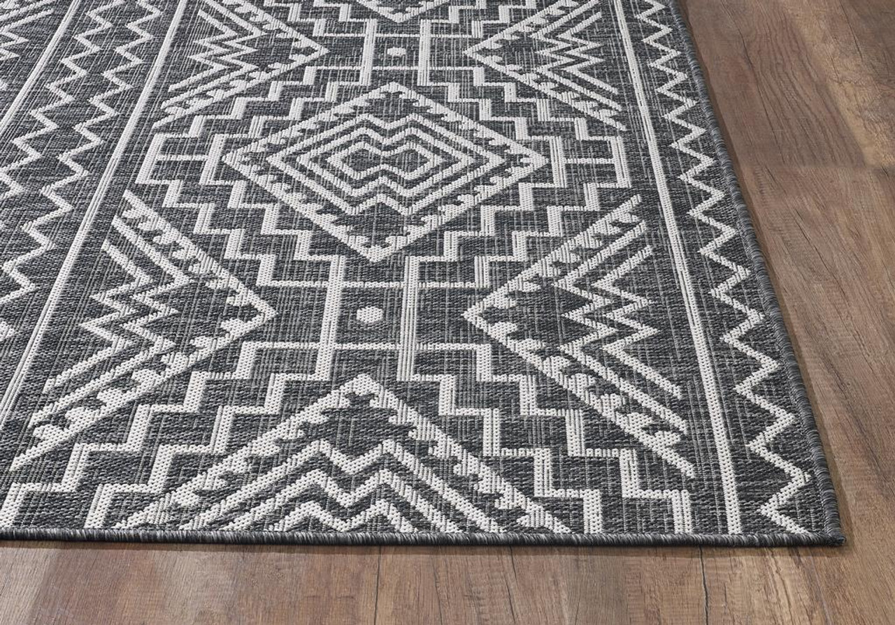 Kas Provo 5780 Black Quinn Area Rug Corner