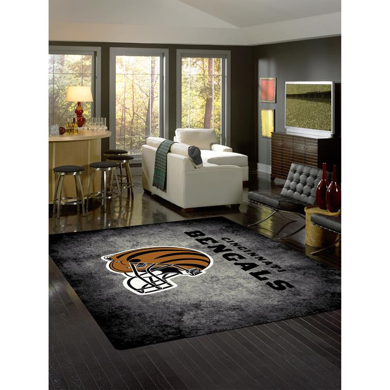 NFL Distressed Cincinnati Bengals Area Rug