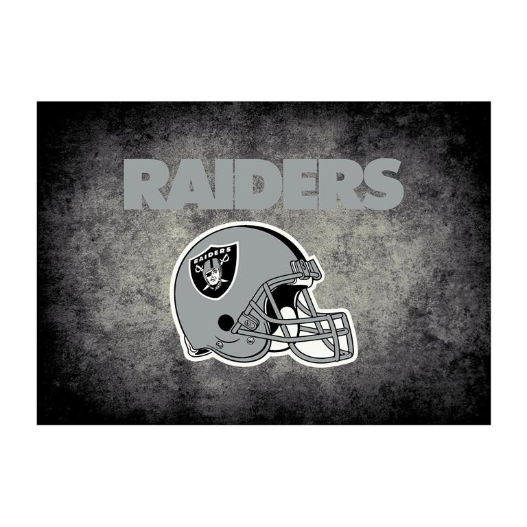 NFL Distressed Las Vegas Raiders Area Rug Carpet