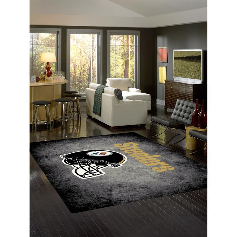 NFL Distressed Pittsburgh Steelers Area Rug
