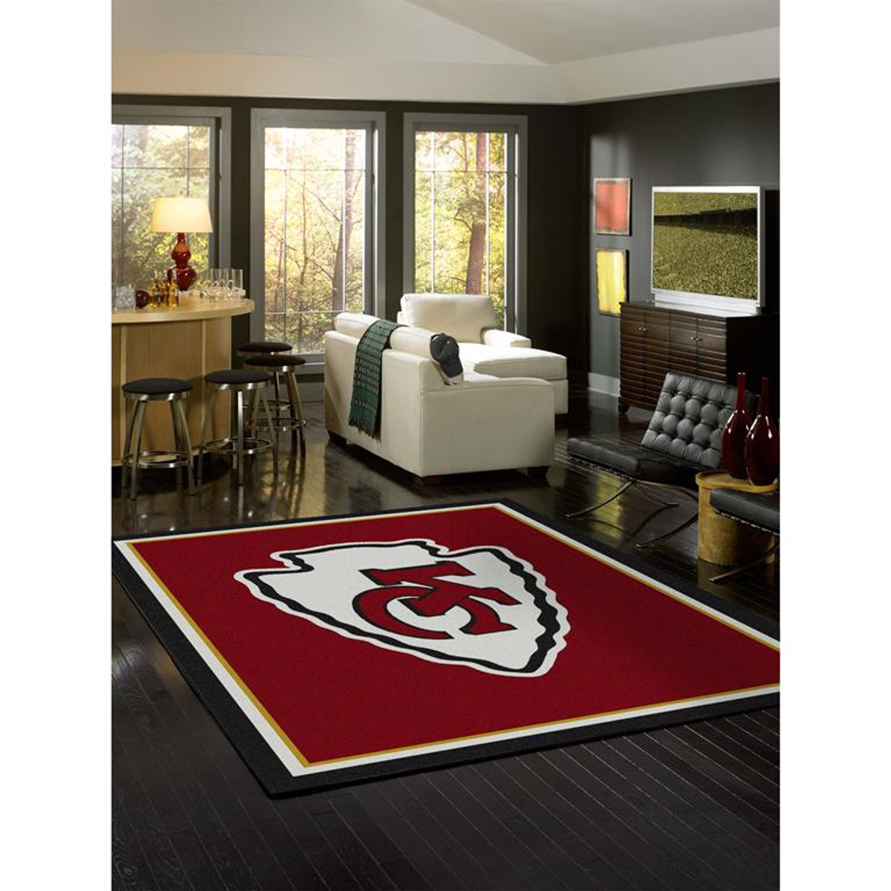 【rug】美品 KANSAS STATE NFL アメフト ラグ　マット NFL Spirit Kansas City Chiefs Area Rug - Carpetmart.com