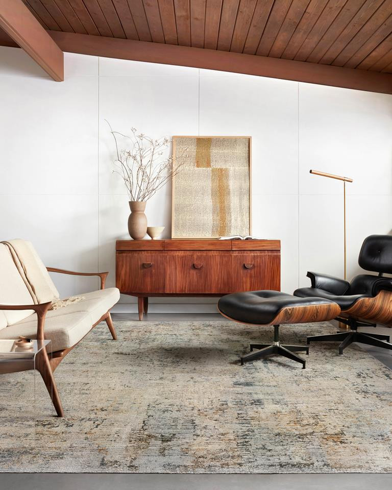 Loloi Axel AXE-03 Beige Sky Area Rug Room Scene