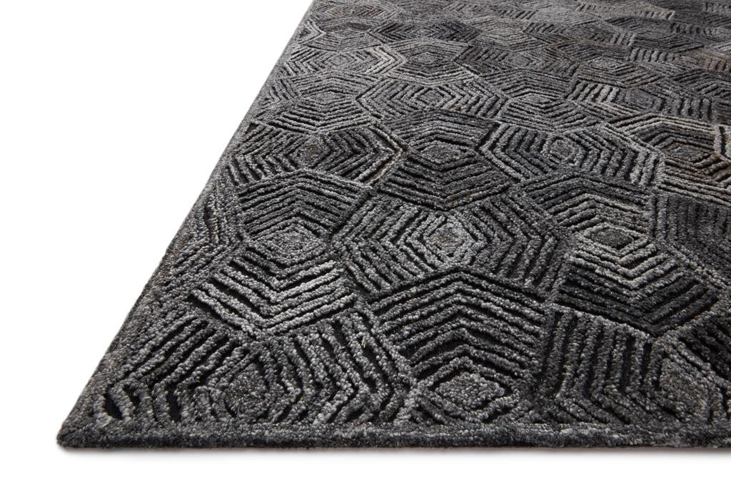 Loloi Prescott PRE-01 Charcoal Area Rug Angle