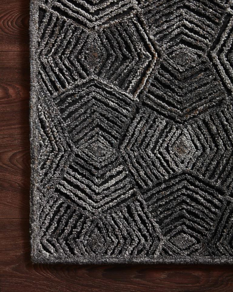 Loloi Prescott PRE-01 Charcoal Area Rug Corner