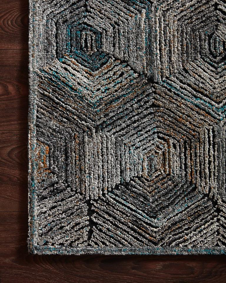 Loloi Prescott PRE-02 Metal Area Rug Corner
