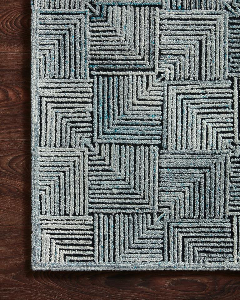 Loloi Prescott PRE-03 Arctic Blue Area Rug Corner