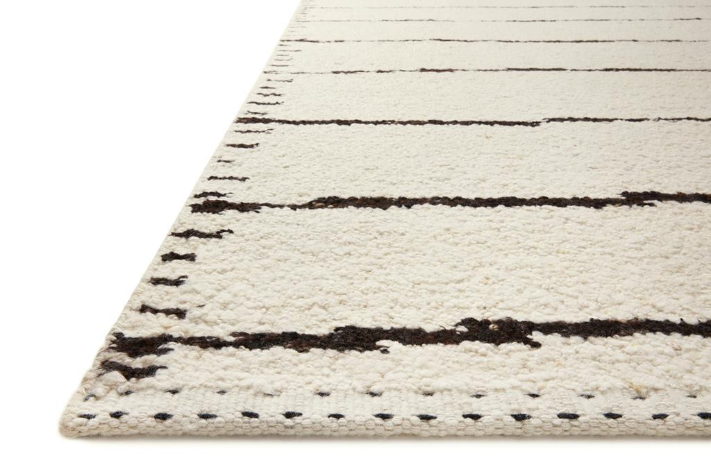 Loloi Roman ROM-05 Ivory Black Area Rug Angle