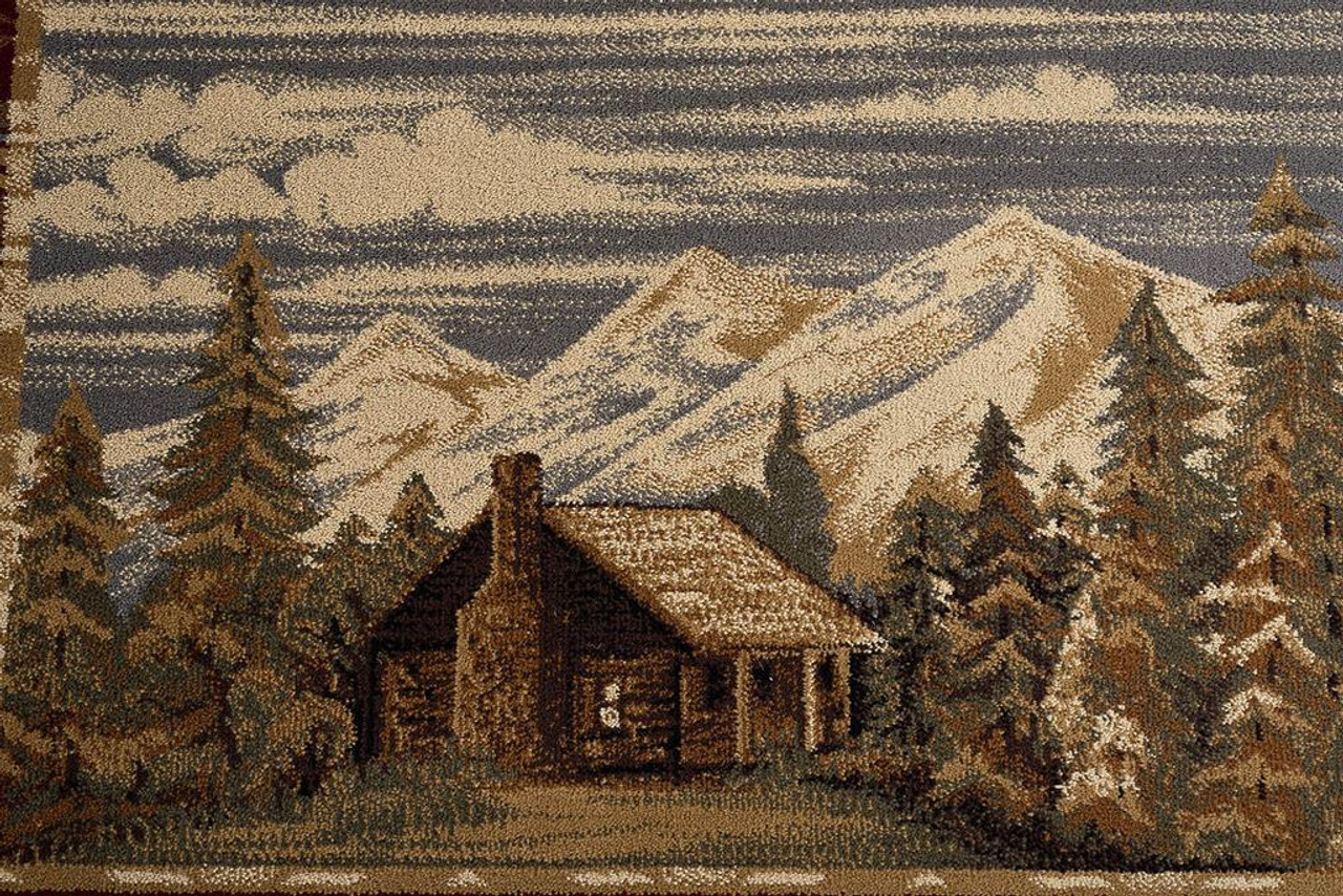 Americana 6700 Red Area Rug Detail Americana 6700 Red Area Rug Detail